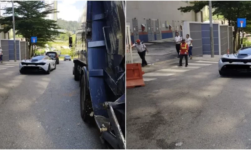 Car blocking rubbish collection