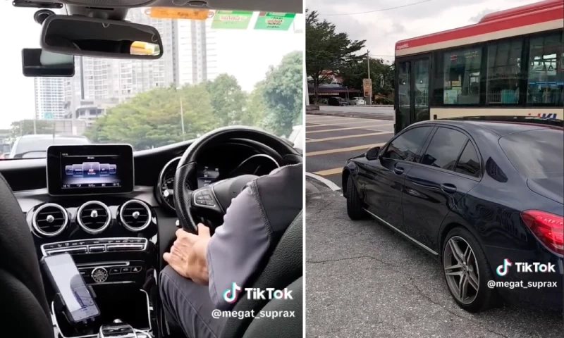 Malaysian Man Use Mercedes to Earn as Grab Driver, Expresses Boredom with Home Stay