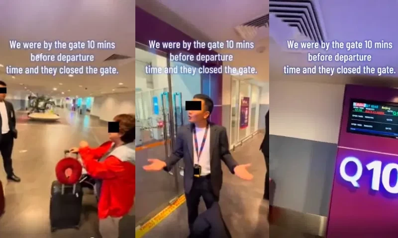 Passenger Criticized for Showing up 10 Minutes Before Departure at KLIA2 and Berating Staff for Gate Closure