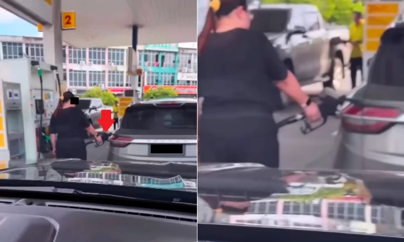 Woman Leaves Malaysians Stunned as She Pumps Diesel Into Her Proton X50