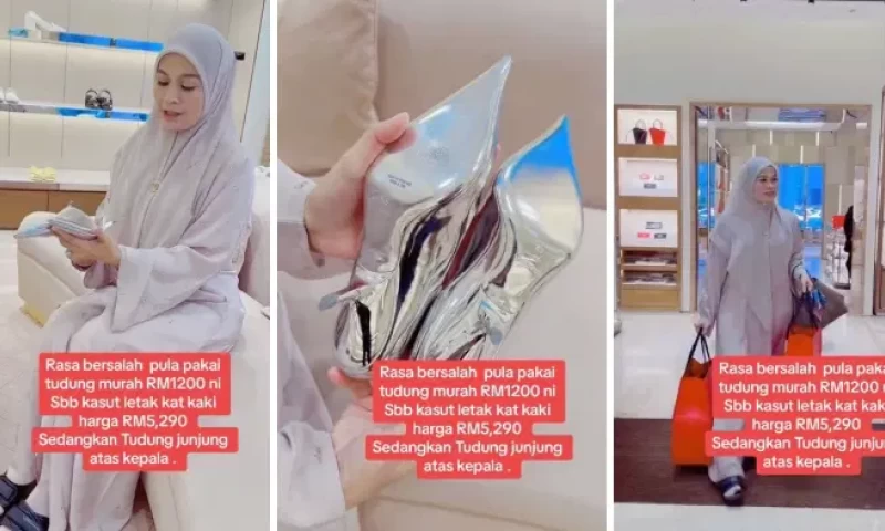 Founder of Malaysian Brand Expresses Guilt Wearing 'Inexpensive' RM1.2k Hijab Alongside RM5.2k Shoes