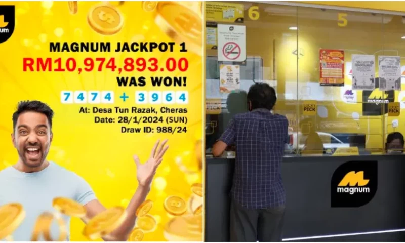 Cheras Resident Wins Almost RM11 Million Jackpot in Magnum 4D Using Fortunate Numbers 7474 & 3964