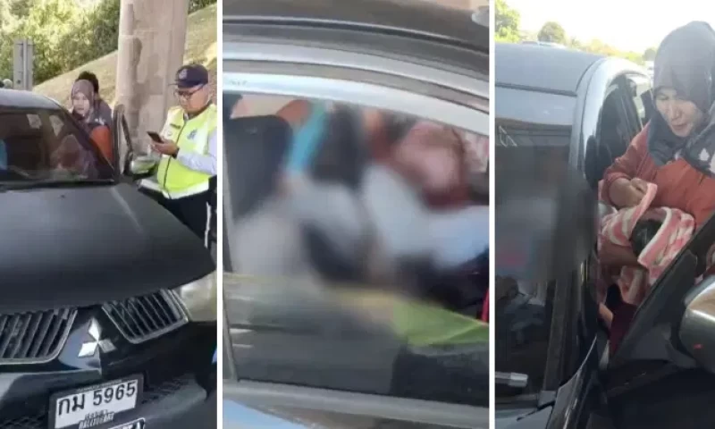 Thai Mother Successfully Delivers Baby Girl on Kedah's PLUS Highway with Help from PDRM