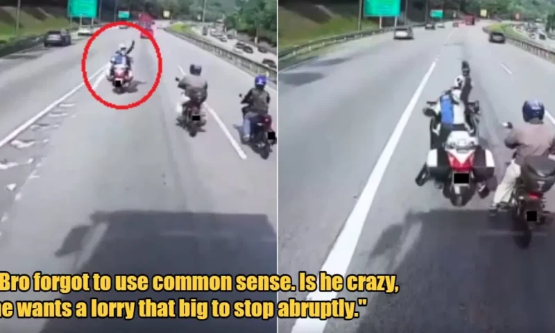 PDRM Officer Criticized for Reacting with Anger as Lorry Failed to Halt Promptly for Escort