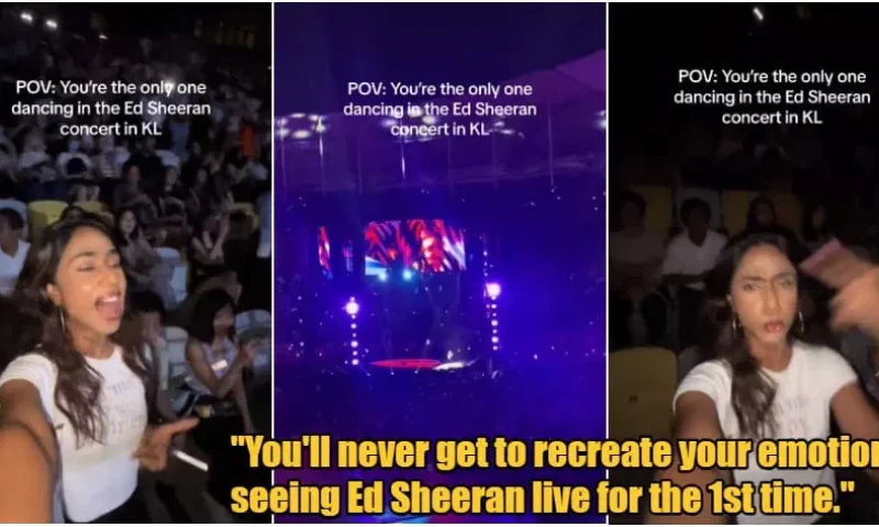 Thrilled Malaysian Sings and Dances Solo at Ed Sheeran's Kuala Lumpur Concert Despite Muted Audience