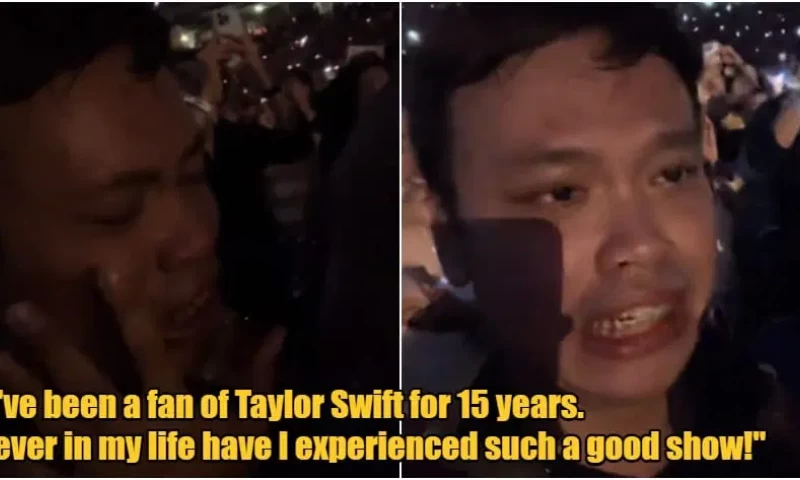 "I'm Unable to Hold Back Tears" – Man Gets Emotional and Sings Along During Taylor Swift's Show in SG After a Decade-long Wait