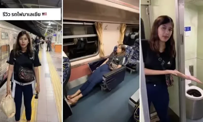 Thai Travel Vlogger's Amusing Take on KTM Intercity Sleeper Train, Surprised by Available Amenities