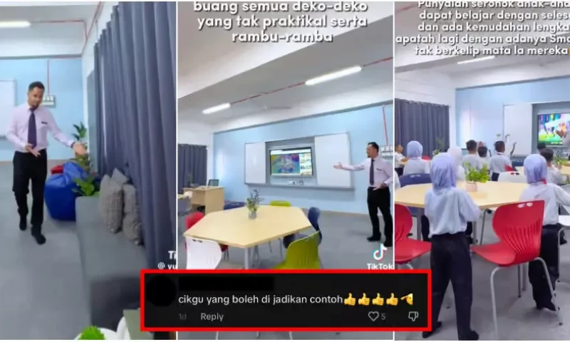 Malaysian Educator Enhances Classroom with Smart TV, Air Conditioning, Beanbags, and Additional Features