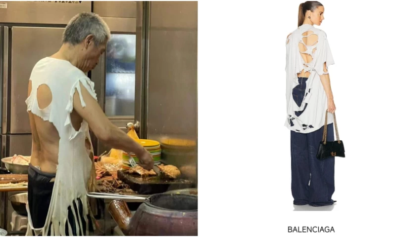 Chef in Hong Kong Creates "Potholes" T-Shirt, Playfully Mirroring Balenciaga's RM4.7K Design with Exposed Back