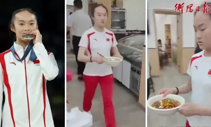 Olympian by Day, Server by Night: Silver Medalist Zhou Yaqin Spotted Working at Her Family's Restaurant