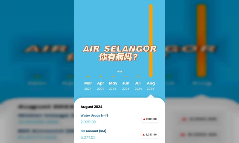 Malaysian Woman Stunned as Water Bill Skyrockets from RM50 to RM5,000