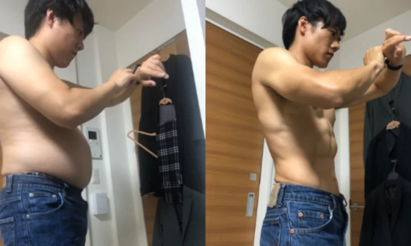 Man Transformed His Potbelly with a 4-Minute Daily Workout Over Five Months