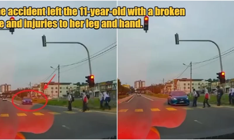 Drunk 28-Year-Old Malaysian Driver Runs Red Light, Hits 11-Year-Old Student Crossing the Road in Port Dickson