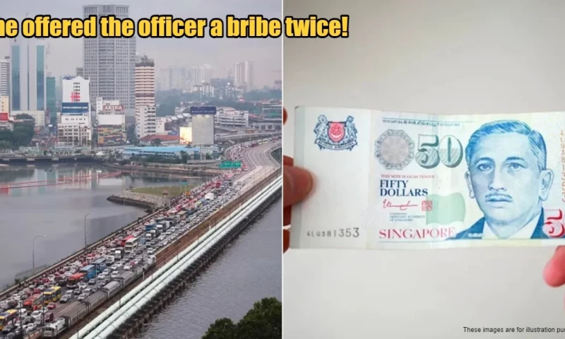 SG Woman Jailed for Attempting to Bribe Causeway Officer, Mistakenly Thought He Was Malaysian